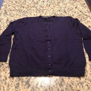 Sweater cardigan 3/4 sleeves navy blue